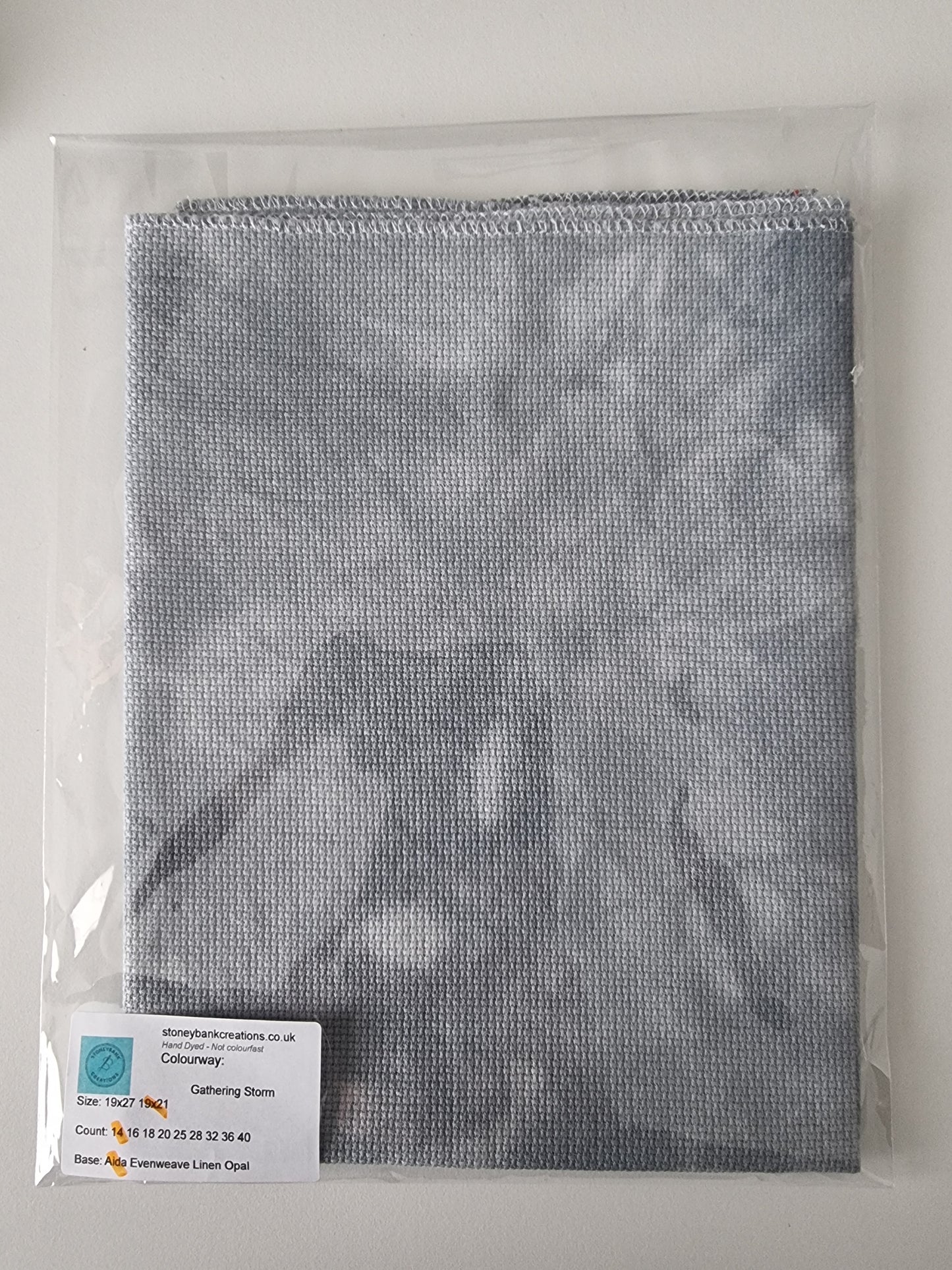 Gathering Storm 14ct Aida - Hand-Dyed Zweigart Cross Stitch Fabric