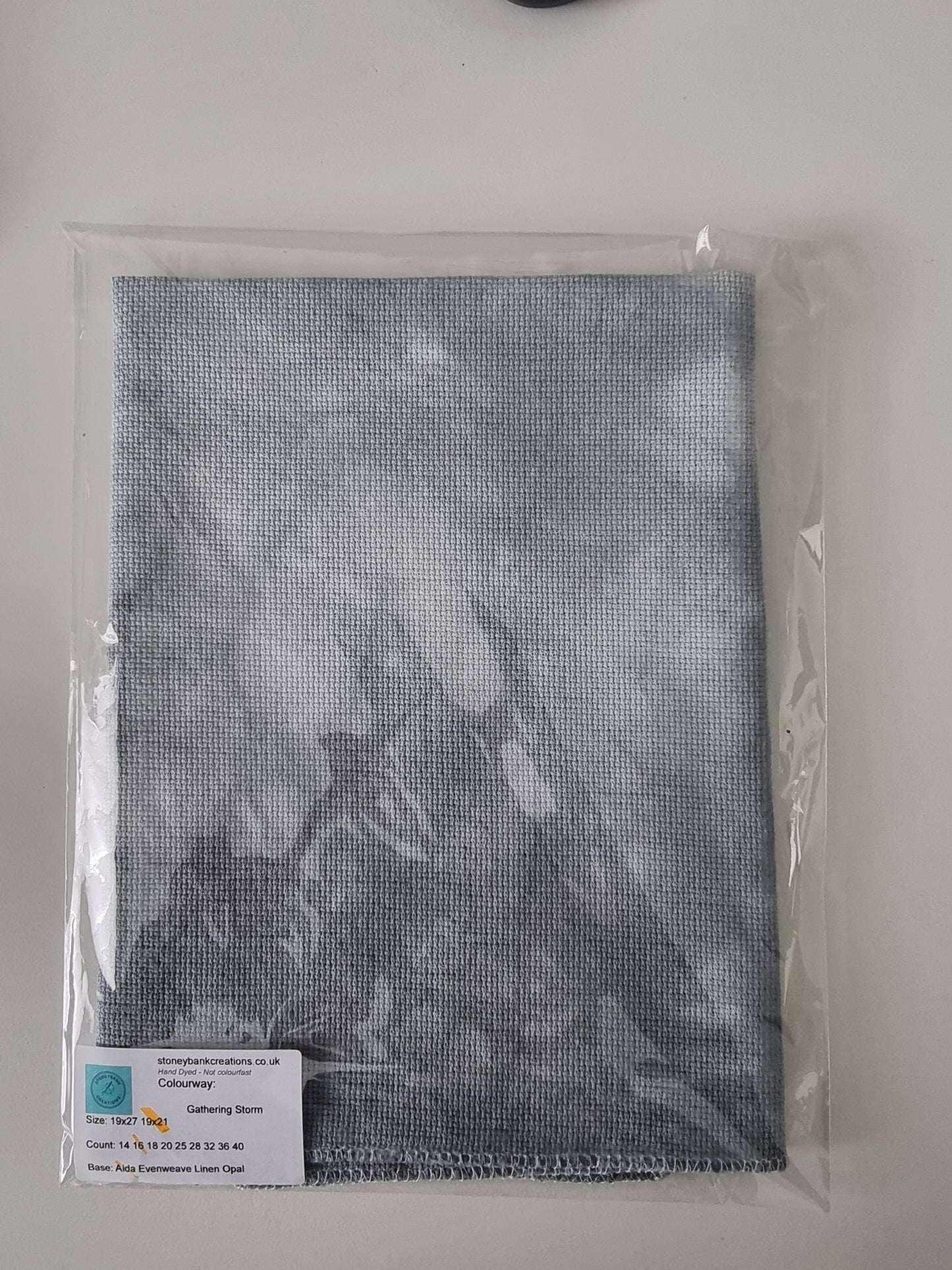 Gathering Storm 16ct Aida - Hand-Dyed Zweigart Cross Stitch Fabric