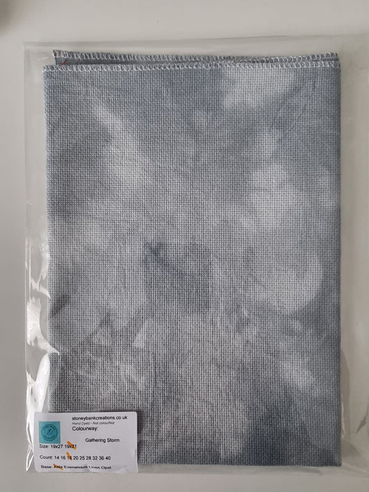 Gathering Storm 18ct Aida - Hand-Dyed Zweigart Cross Stitch Fabric