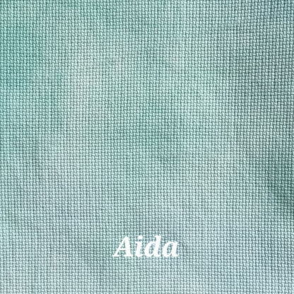 Tidal Mist 16ct Aida - Hand-Dyed Zweigart Cross Stitch Fabric